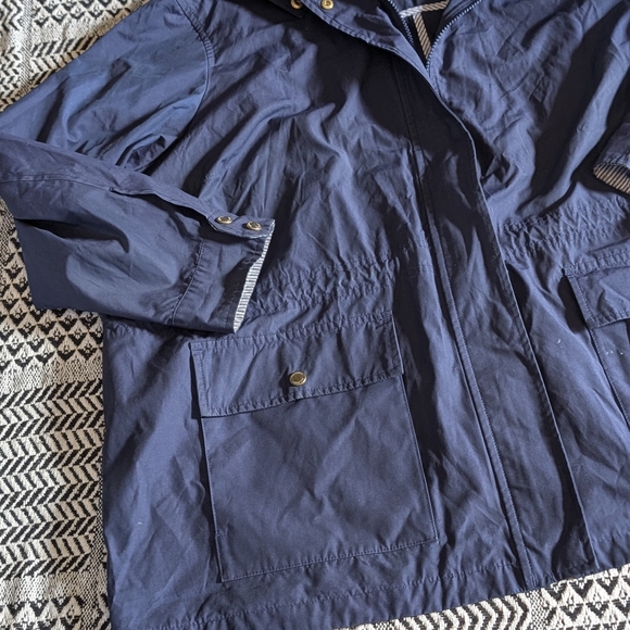 Lands' End Navy Raincoat for Women - Picture 3 of 16